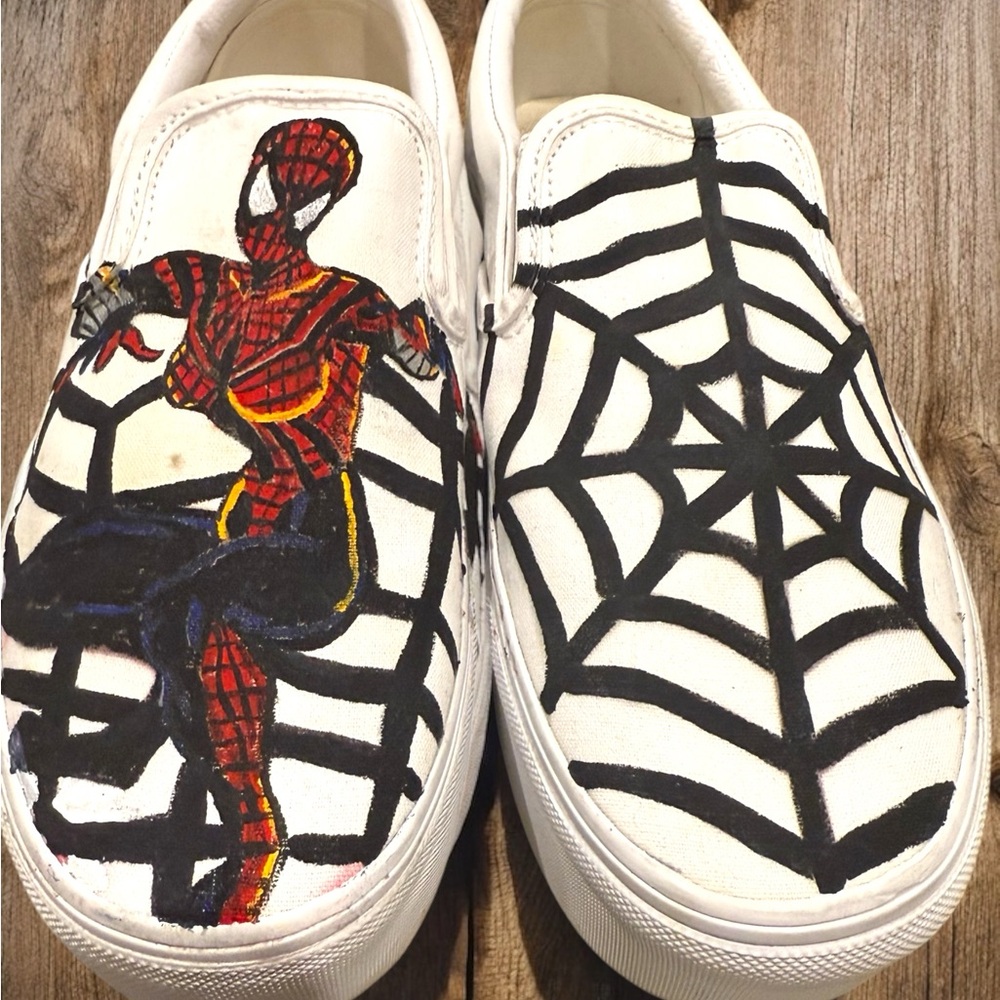 One of a kind Vans custom Spider-Girl women’s Classic Slip-On Stackform
